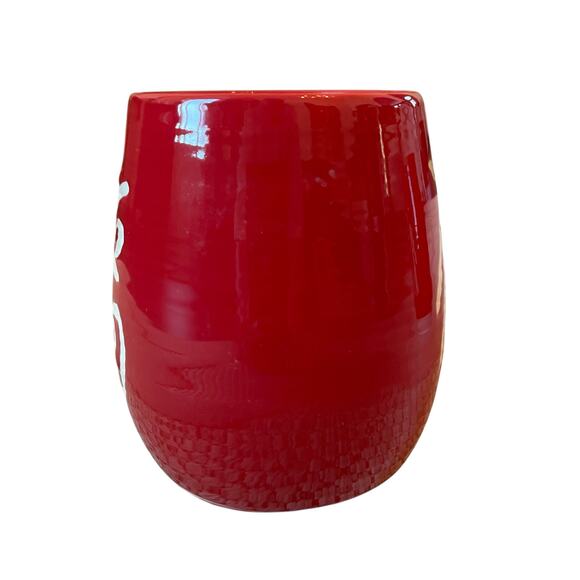 Prima Design Asian PROSPERITY Symbol Coffee Mug Tea Cup Set of 2 Red & White New - Picture 6 of 16